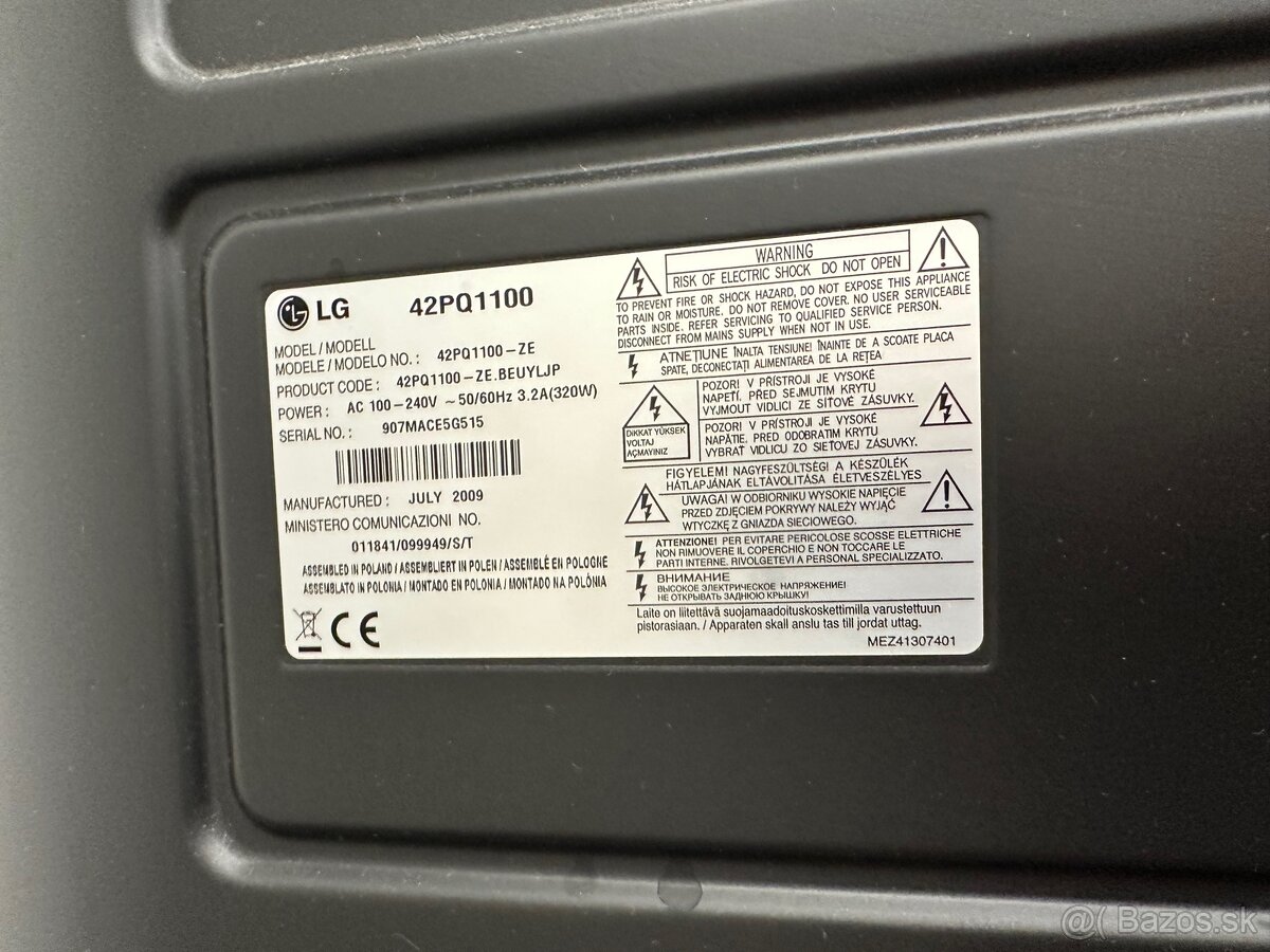 LG 42” TV – plne funkčný, dobrý stav - 2