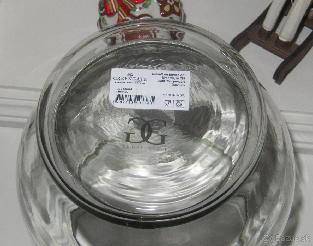 Green Gate džbán zo skla - objem 2 litre - 2