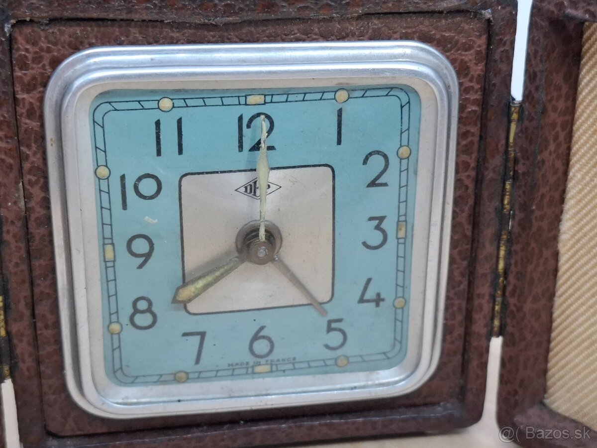 Predám funkčný Francúzky cestovný budík DEP= Výdrž, Eleganci - 2