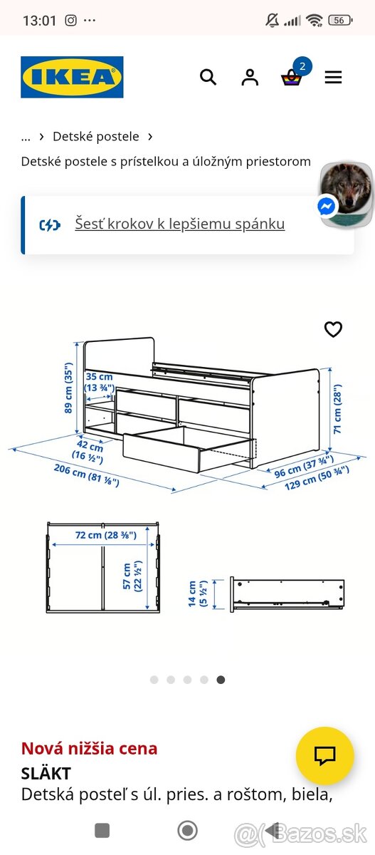 Kvalitná posteľ Slakt-Ikea - 2