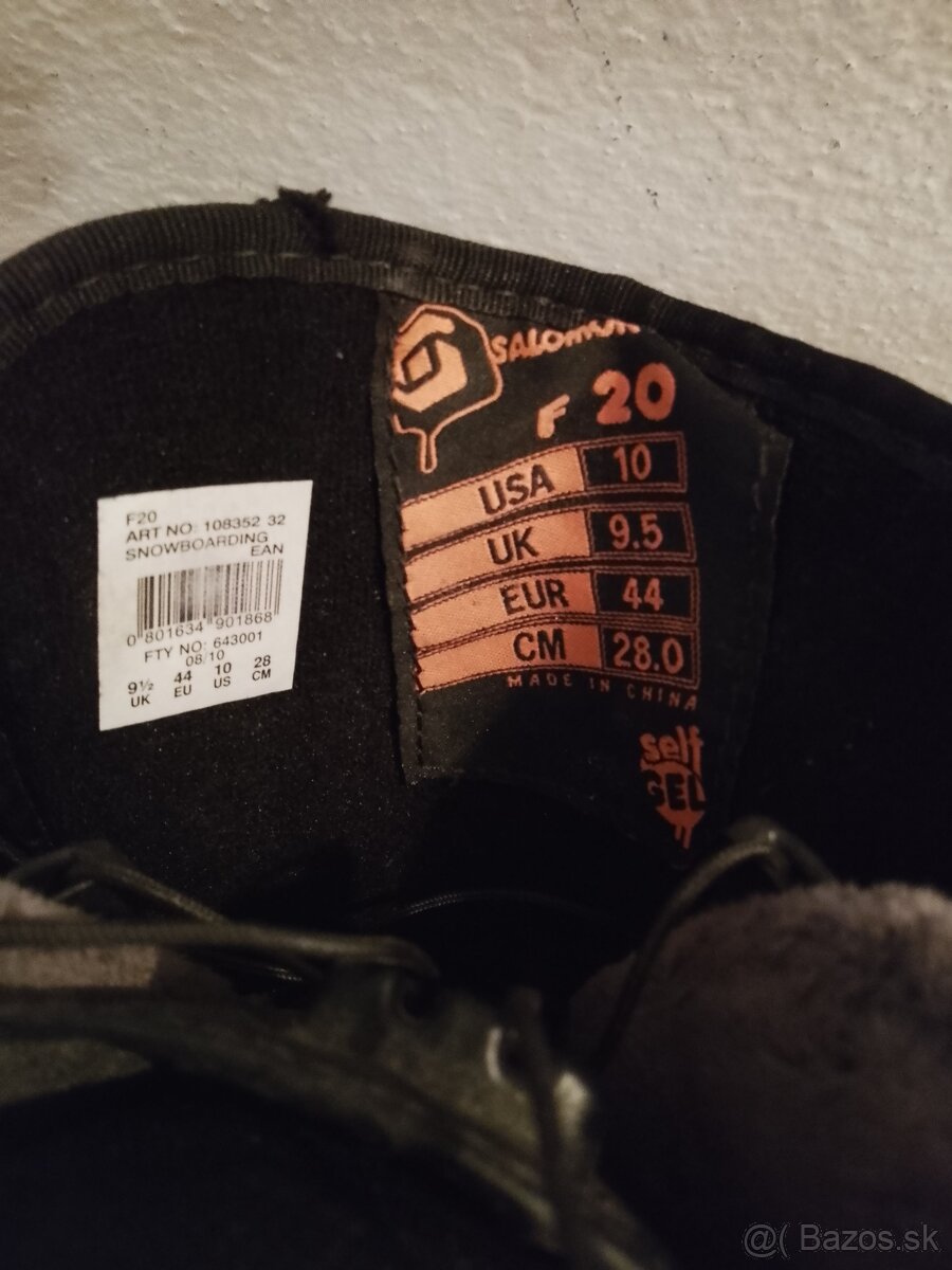 vel. 44 - panske snowboard boty SALOMON - 2