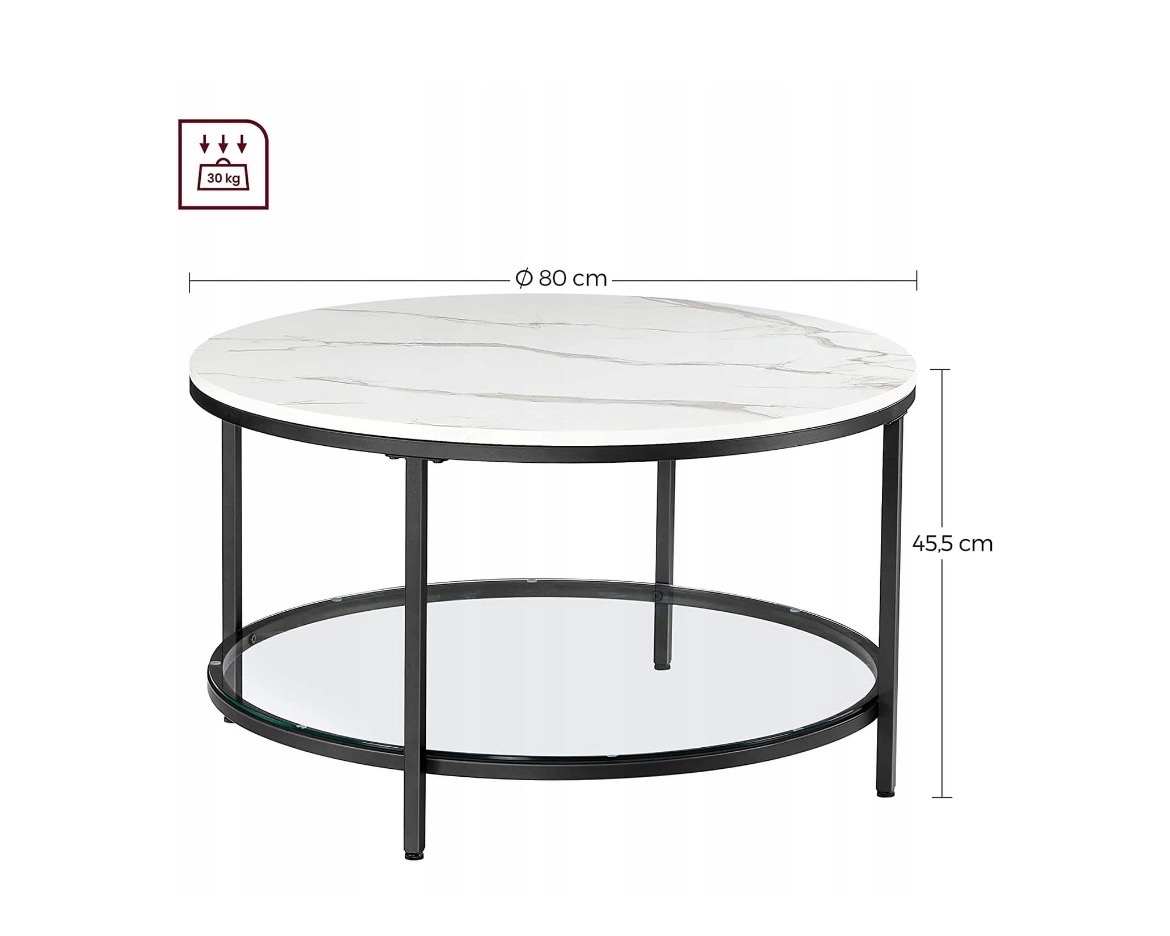 Okrúhly konferenčný stolík 80x80x45,5cm - 2