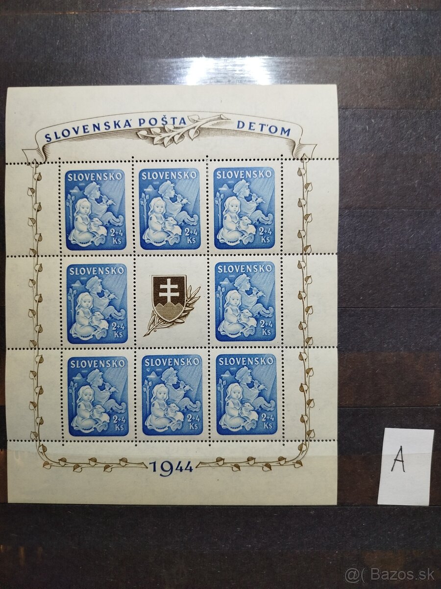 Slovenský štát - Hárček Deťom 1944 - všetky typy - 2