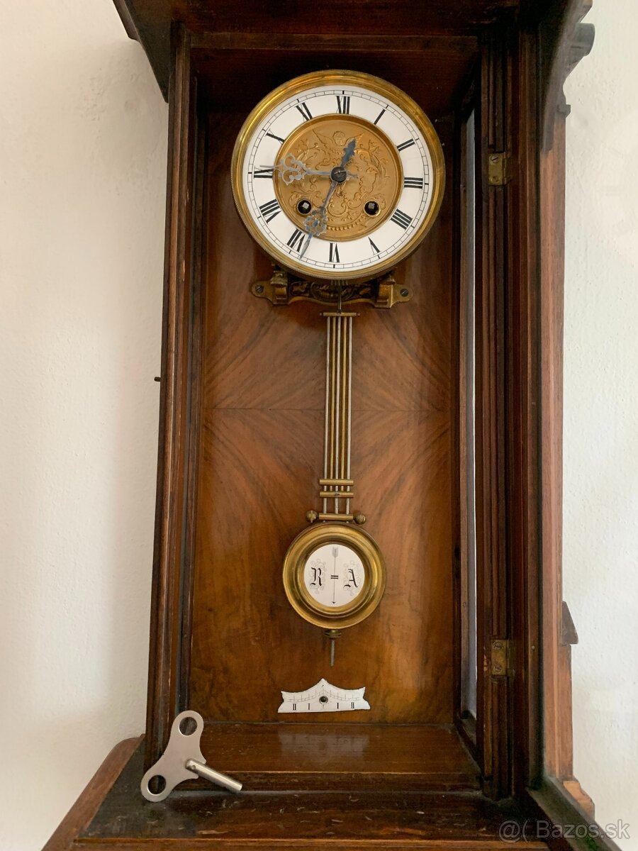 Starožitné nástenné hodiny - Gustav Becker - 2