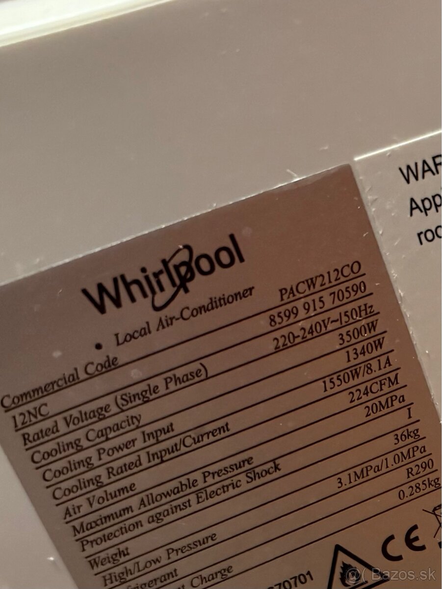Mobilná klimatizácia Whirlpool - 2