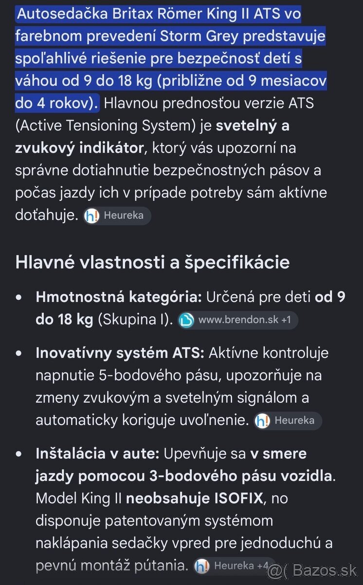 Detská autosedačka - 2