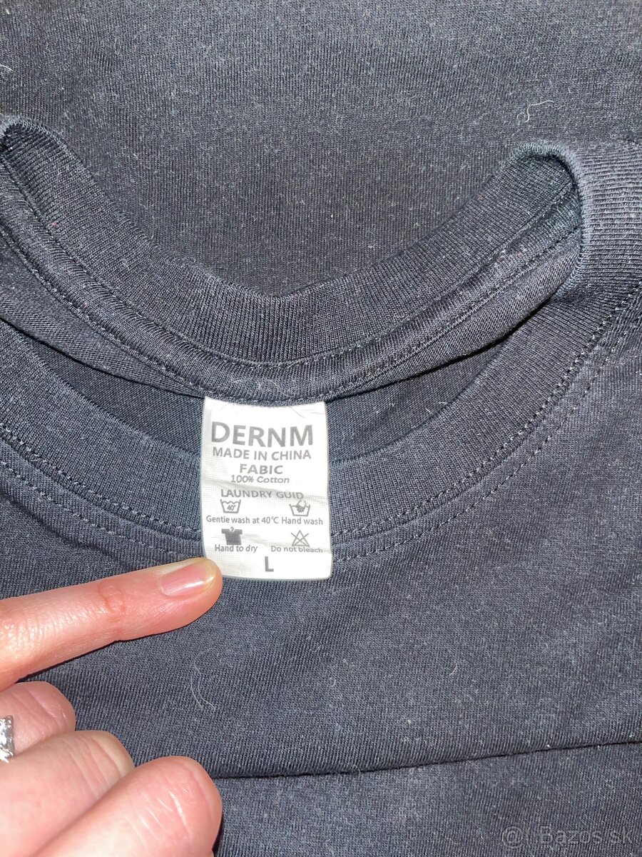 Čierne tričko s potlačou kuchára a grafikou kebabu - 2