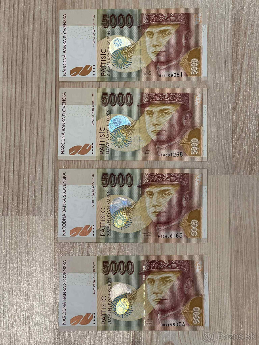 Slovenské bankovky/koruny pred eurom - 2