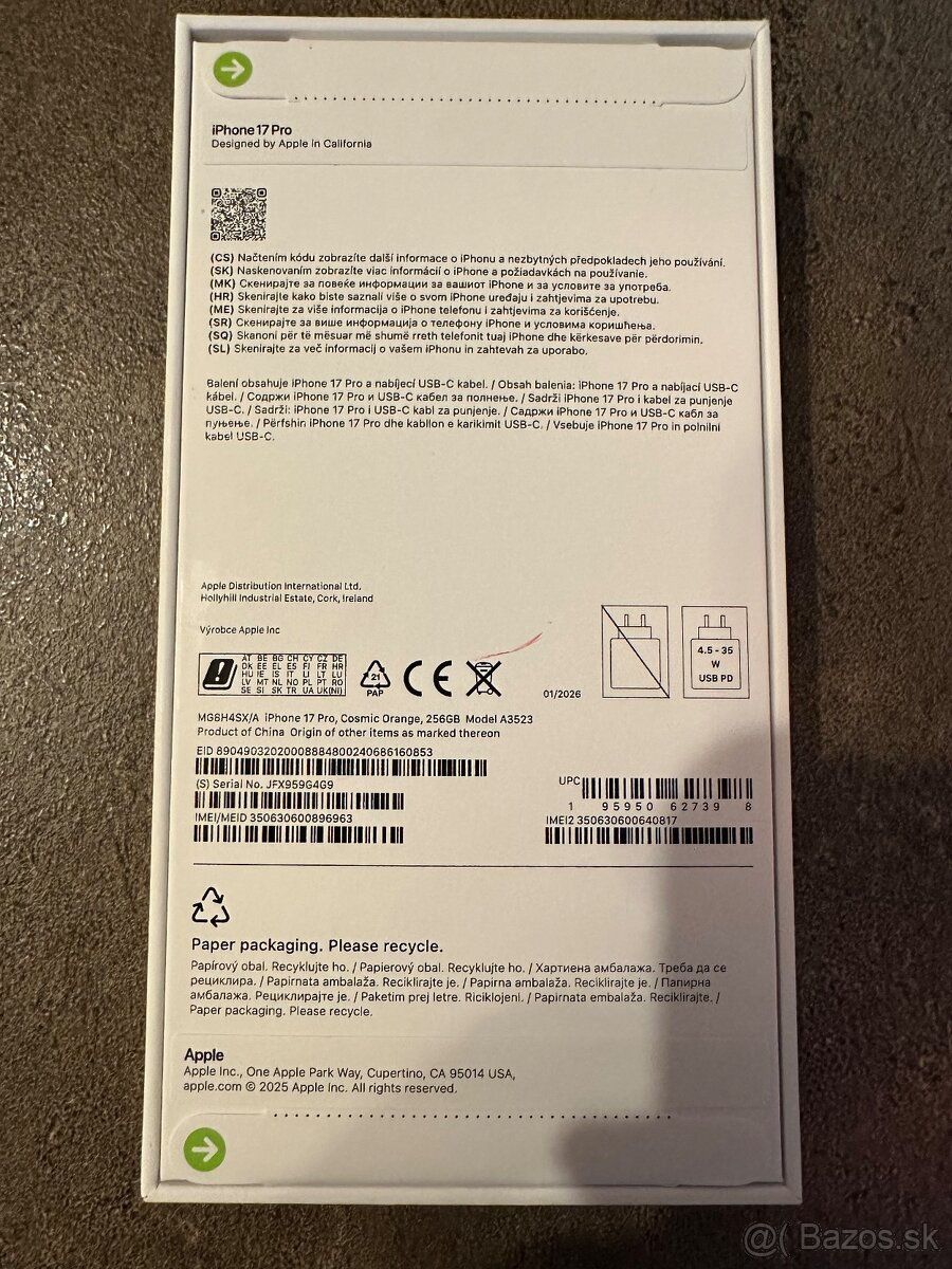 IPhone 17Pro 256GB Cosmic Orange - 2