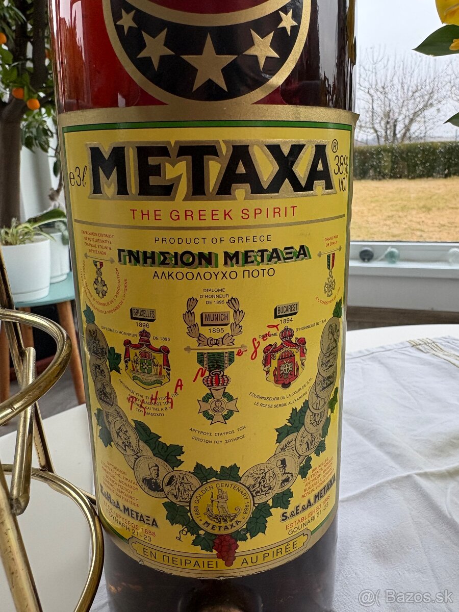3l fľaša Metaxa 5 z r.1996 - 2