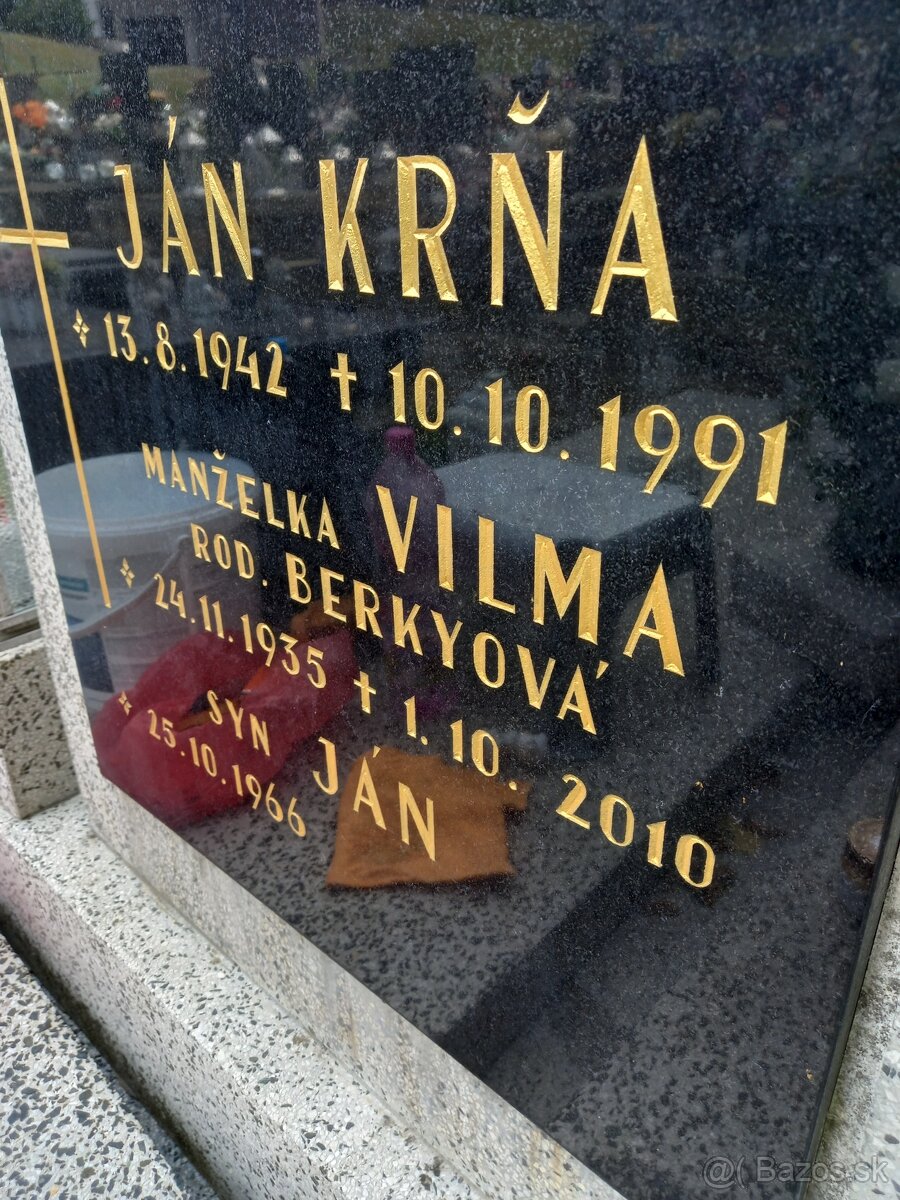 Čistenie hrobu a obnova písma NM,TN,BN,DCA,IL,PU,PB a okolie - 2