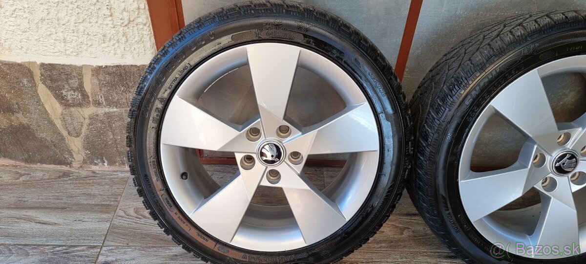 Predám zimné pneumatiky 225/45 r17na elektronoch Skoda Denom - 2