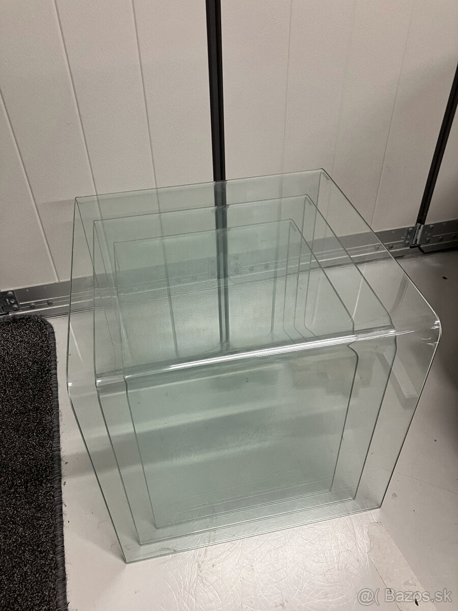 Set 3 ks konferenčných stolíkov zo skla - 2