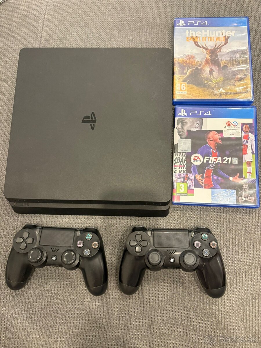 PS4 Slim 500GB + 2 ovládače + 2 hry - 2