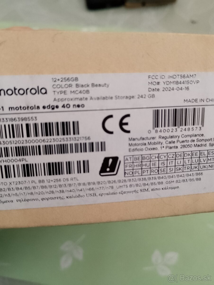 Moto Edge 40 Neo. 12gb/256gb - 2