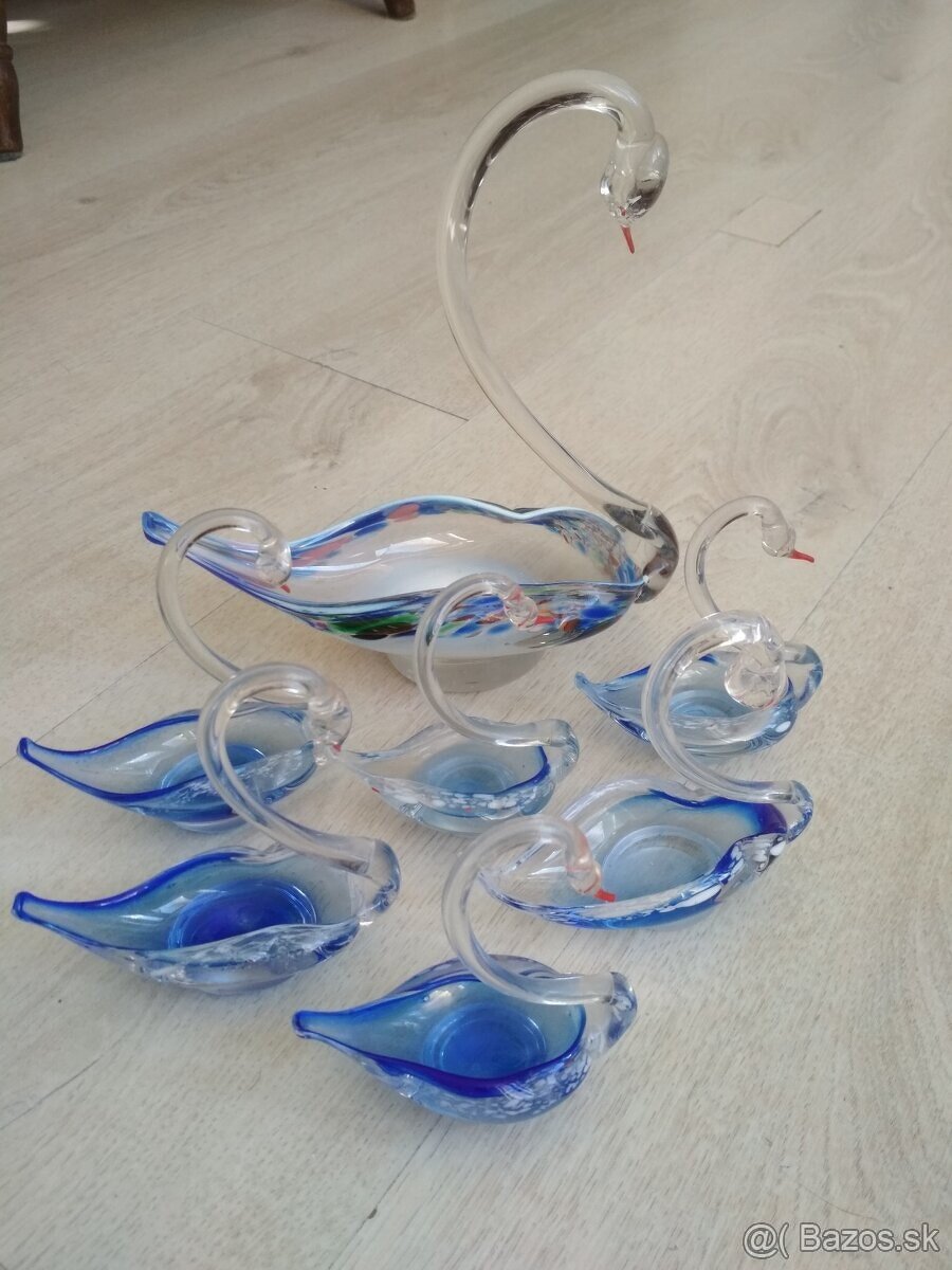 Sklenené labute 7ks Retro - 2