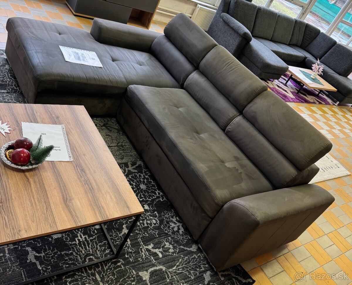 Rohová sedačka – tmavosivá - 2