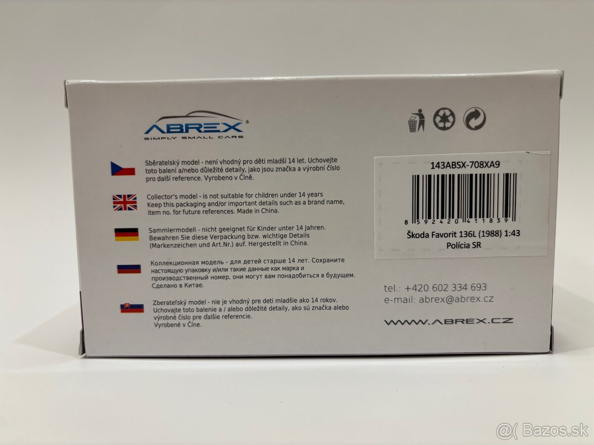 Policajné modely Abrex 1:43 - 2