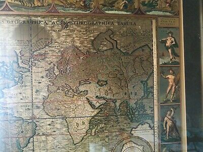 Predam starozitnu mapu sveta gravirovanu na zlatej folii - 2