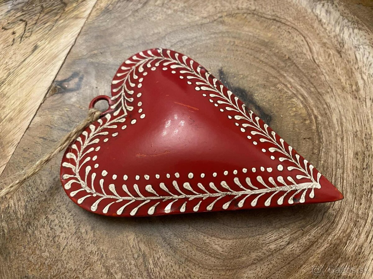 Vintage kovové srdiečko - 2