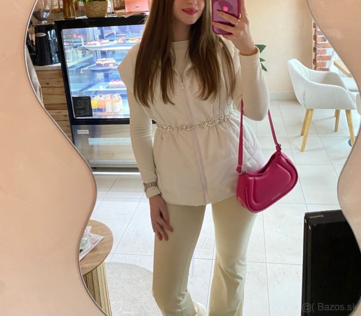 Bielá prešívaná vesta – veľkosť S - 2