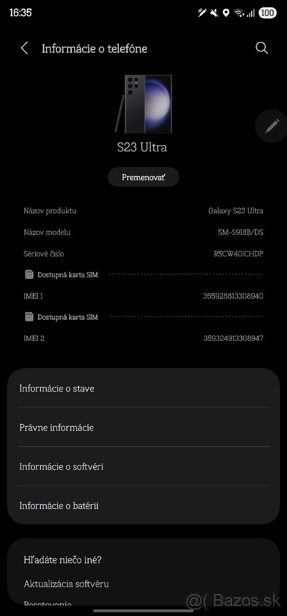 Predám Samsung s23 ultra - 2