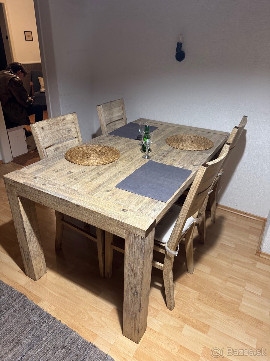 Jedalenaky stol a 4 stolicky - 2