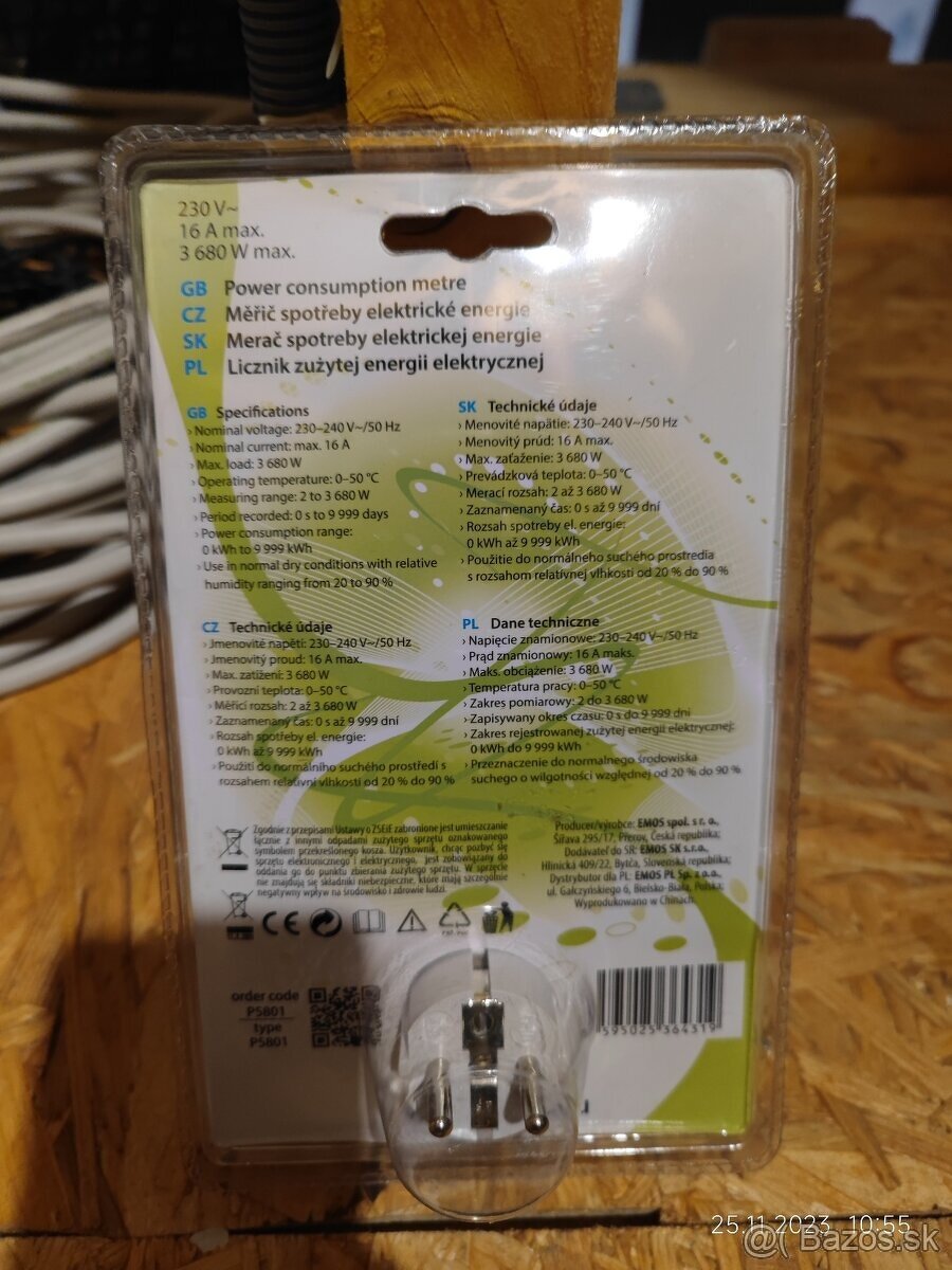 Merač spotreby zásuvka - 2