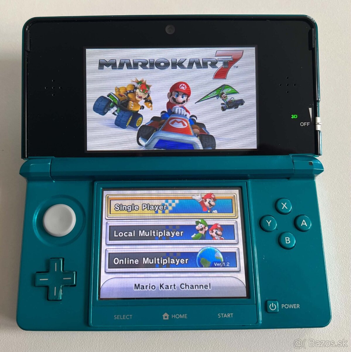 Nintendo 3DS Aqua Blue + 128gb - 2