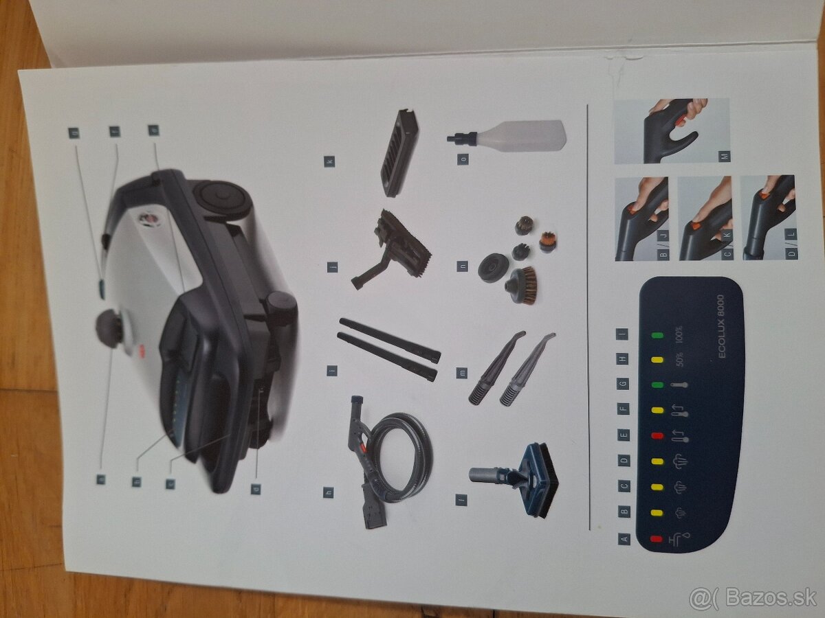 Parný vysávač ECOLUX 8000. - 2