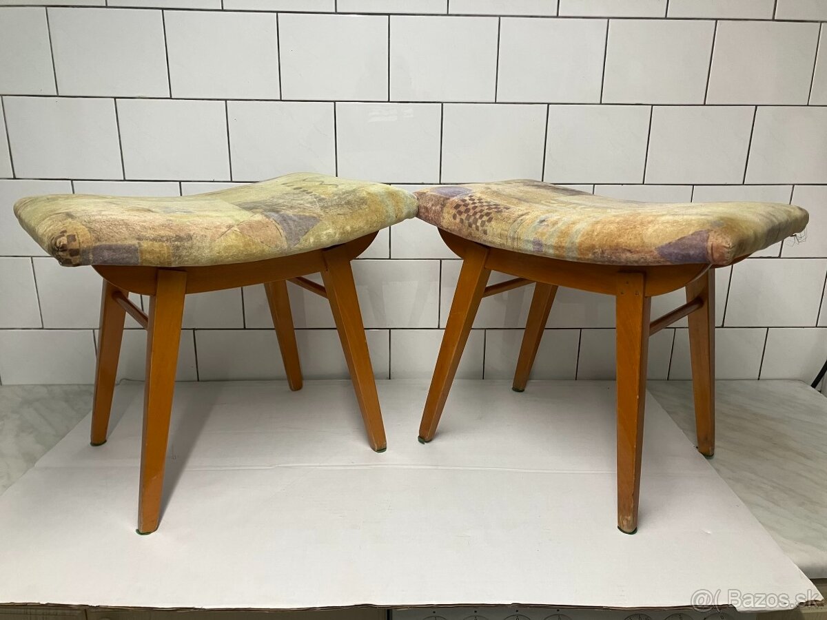 Retro taburetky 2 kusy - 2