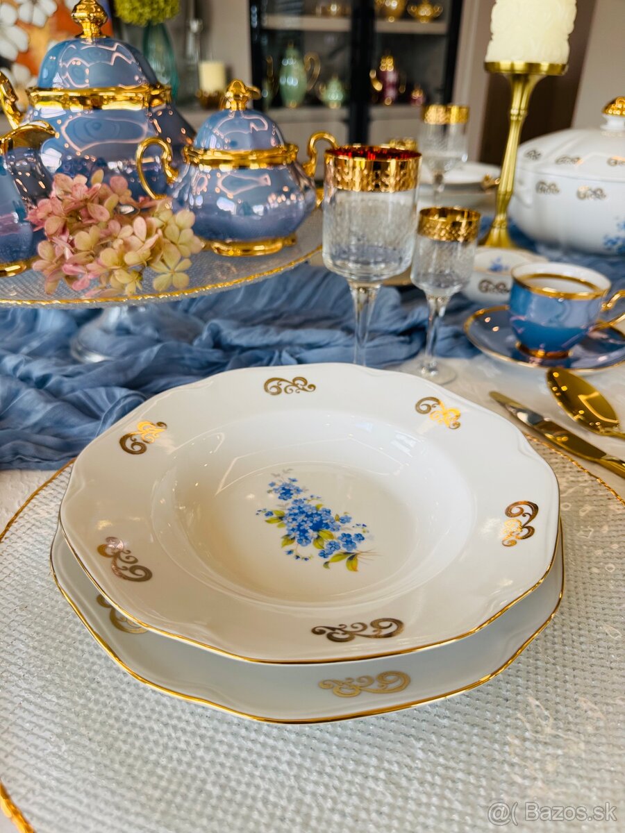 AKCIA Retro vitrínová obedová súprava s nezábudkami - 2