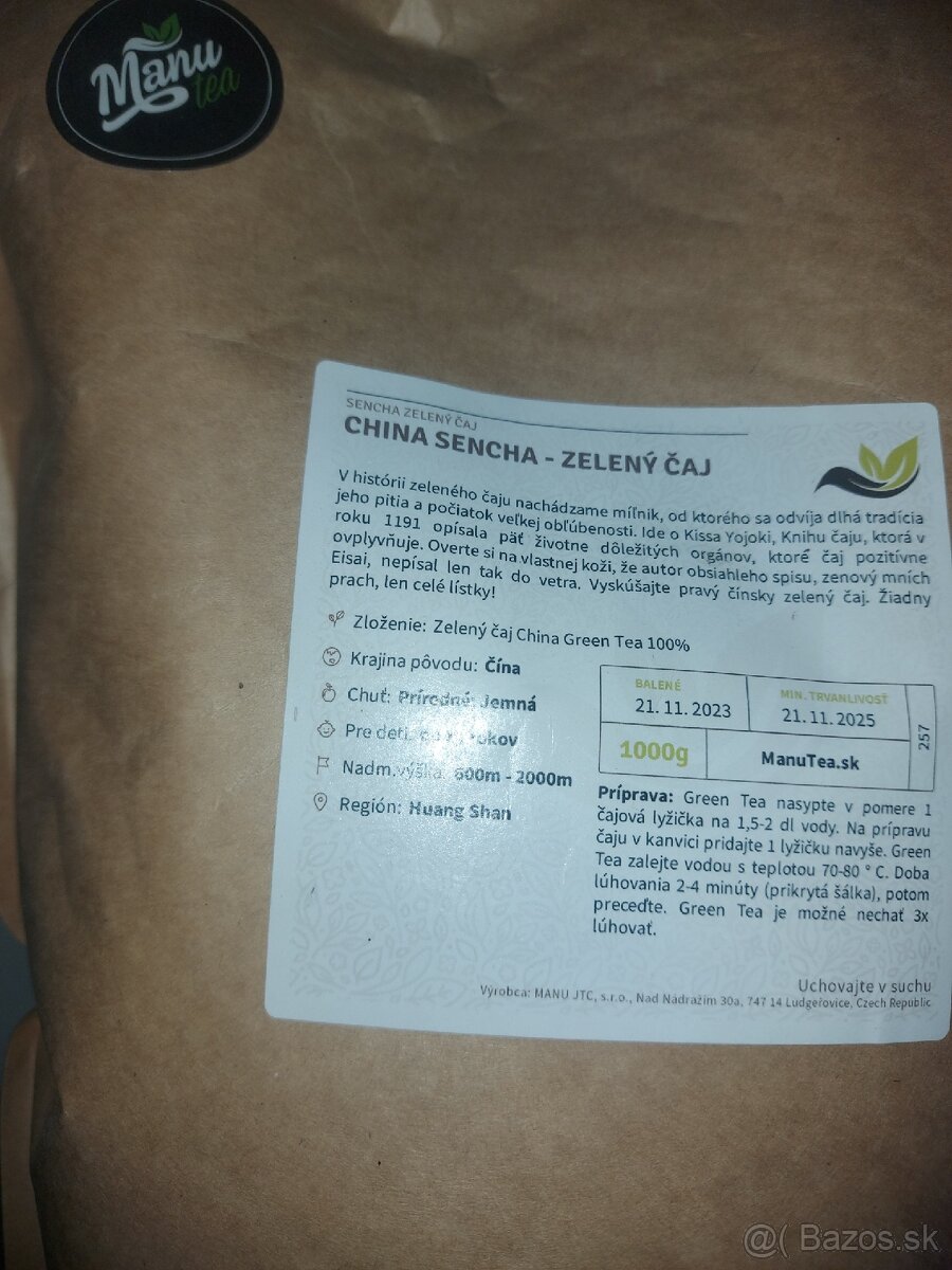 Caje manu tea tee caj sipany 5 druhov cena je 30% nizsia - 2