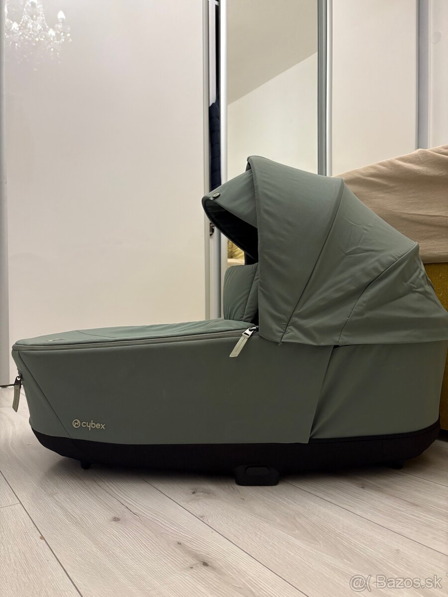 Cybex priam 4.0 lux carry cot vanička leaf green - 2
