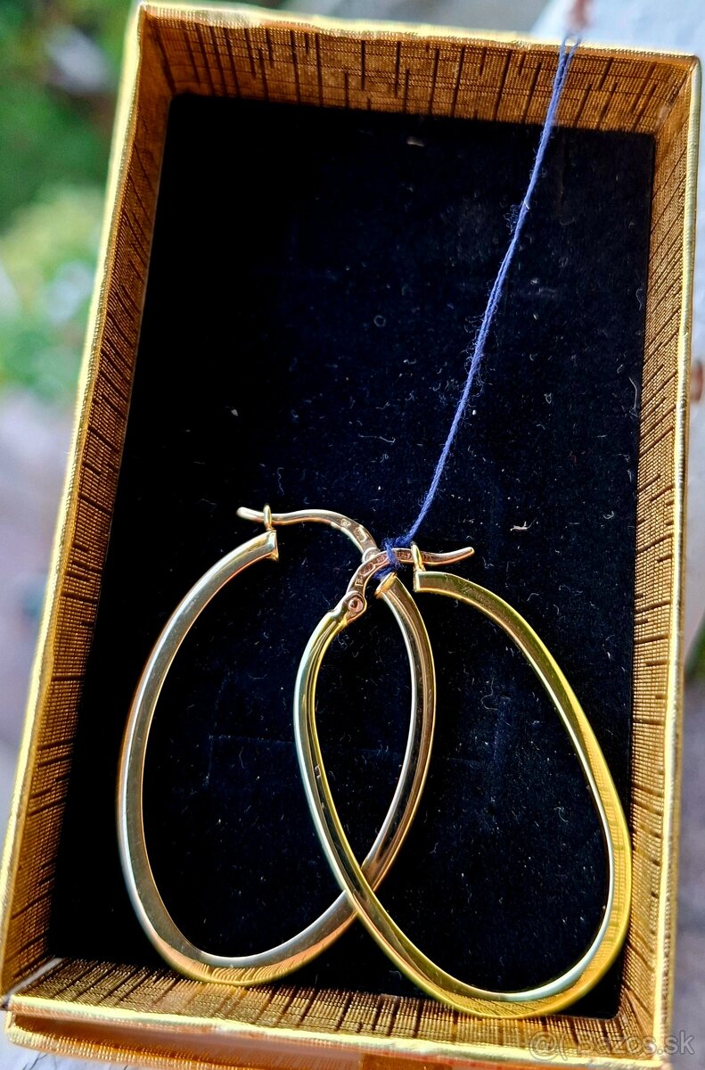 Zlate náušnice kruhy 585 - 2