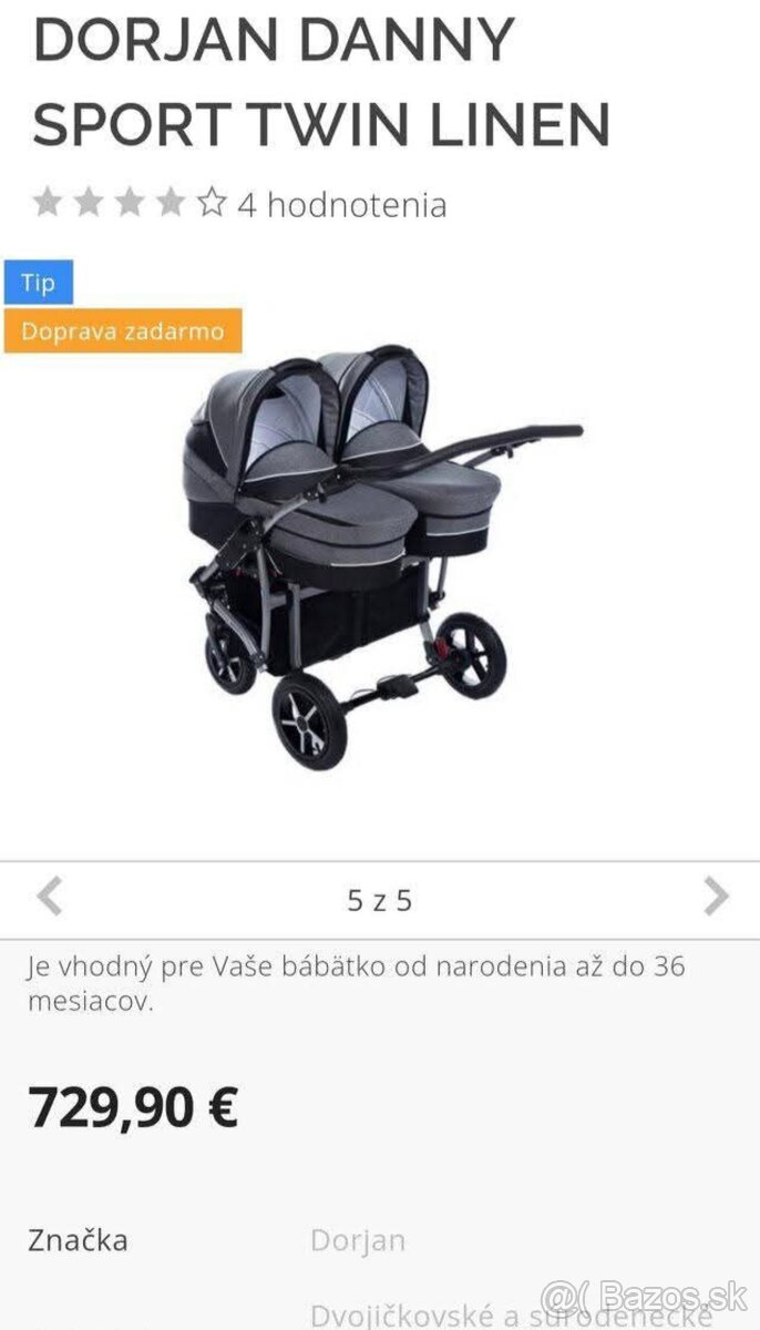 Kočík pre dvojičky - 2