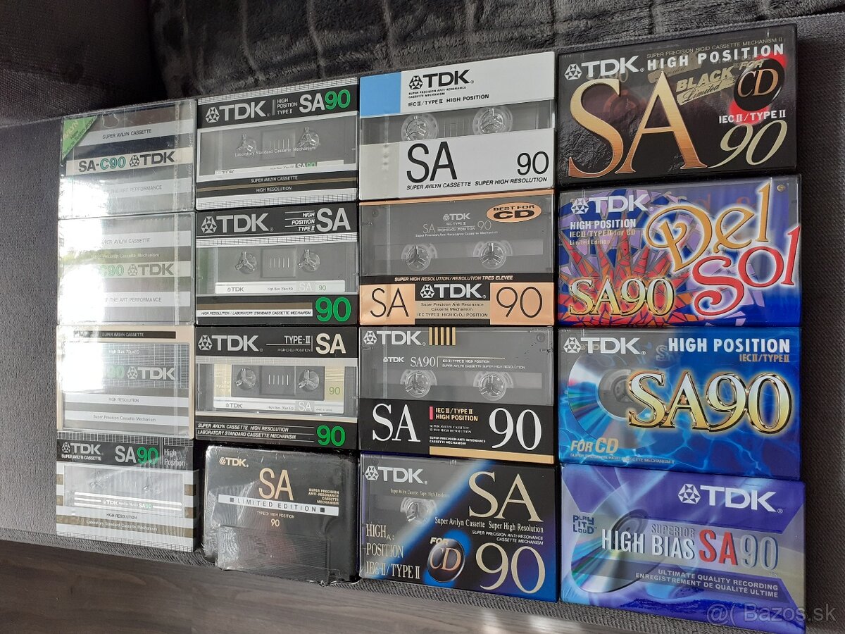predám audiokazety TDK SA-90 typ II (chrom)reál foto - 2
