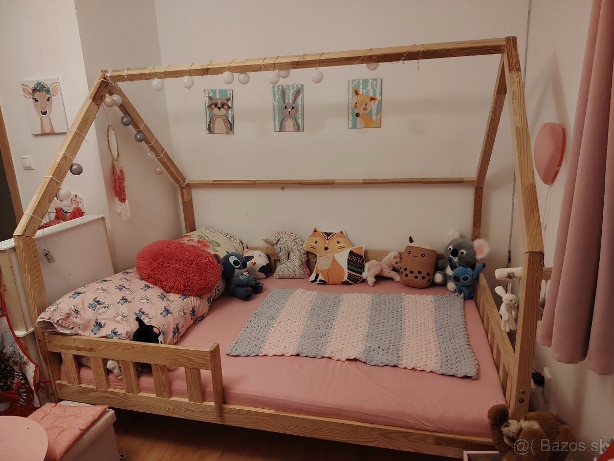 Posteľ domček Clasic so zábranou - 2