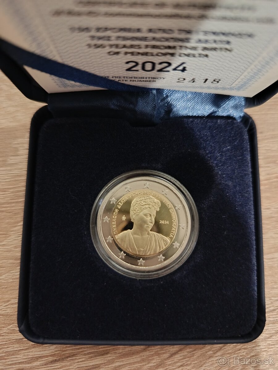 2€ Grécko proof 2024 Penelope Delta - 2