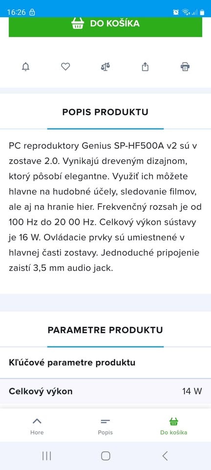 Reproduktory Genius SP-HF500A v2 - 2