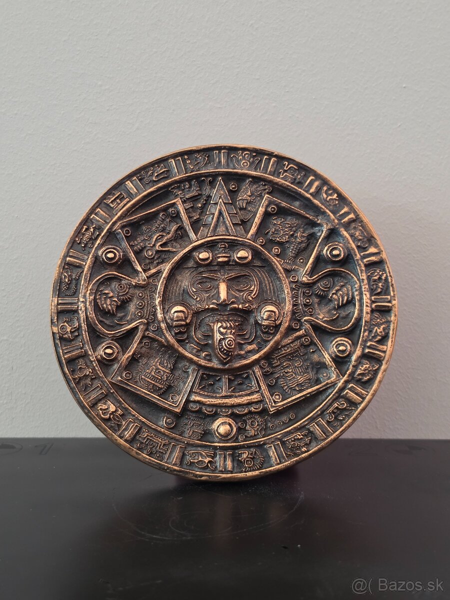 Aztécka plaketka bronz - 2