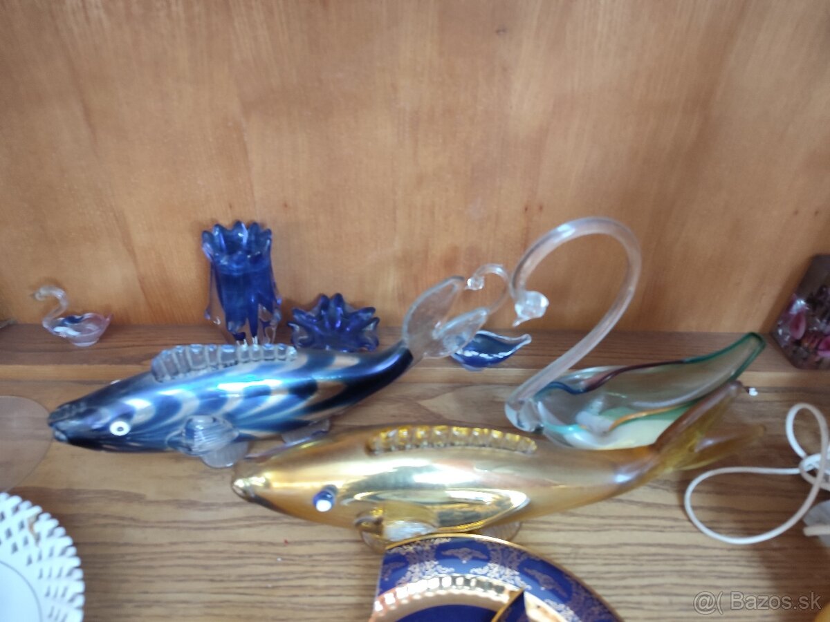Sklenené ryby a labute - 2