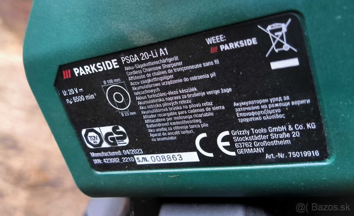 Aku brúska na pílovú reťaz Parkside - 2