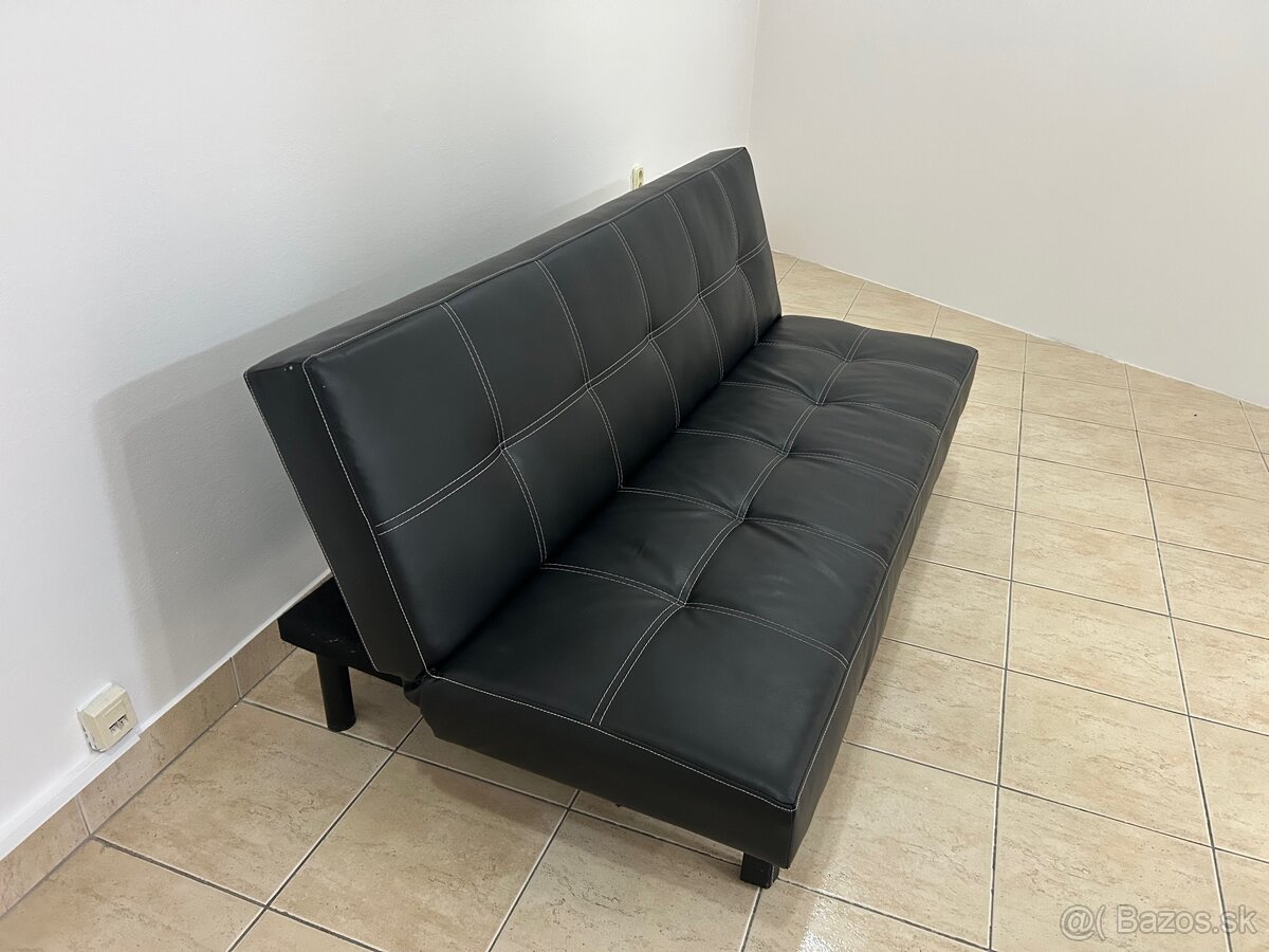 Čierna Sedačka kožená - 2