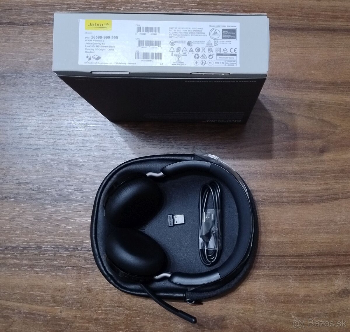 Bezdrôtové slúchadlá Jabra Evolve2 65, USB-A - 2