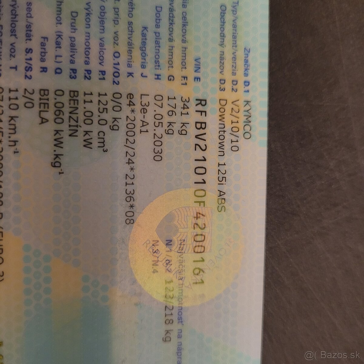 Predam MAXI skuter KYMCO Downtown 125i - 2