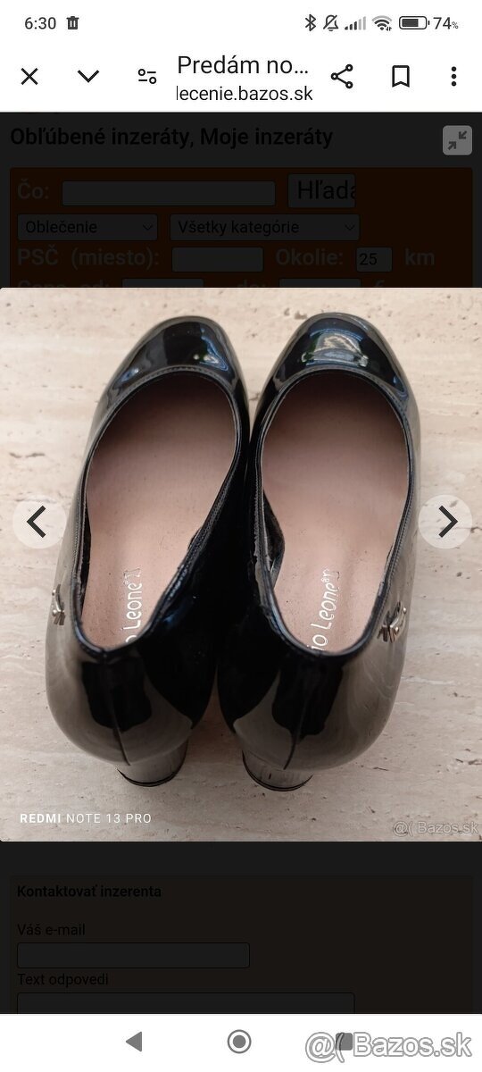 Predám dámske lodičky veľkosť:41 - 2