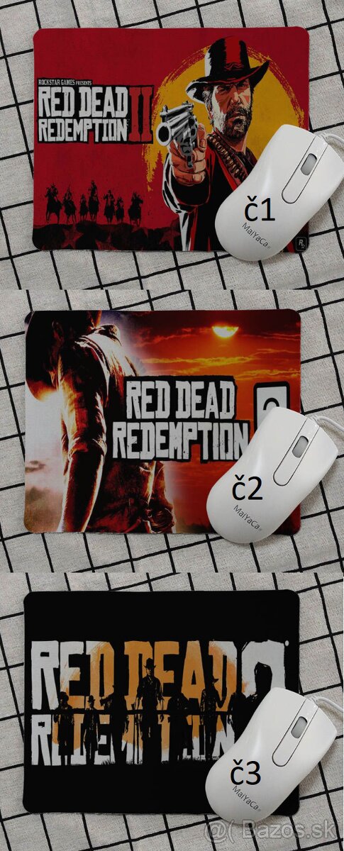 Red dead redemption 2 podložka pod myš rozmery 22x18cm. - 2