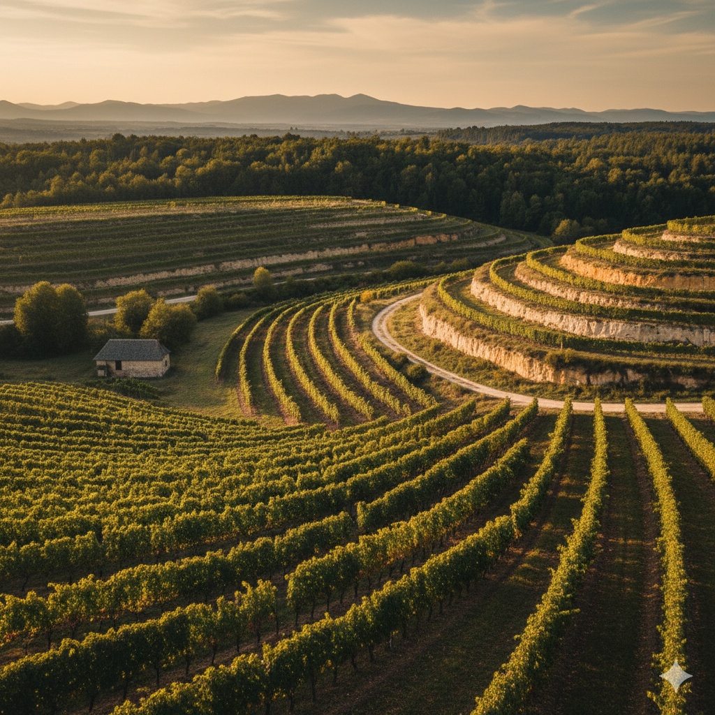 Čajkov - vinica, pole, les - 2