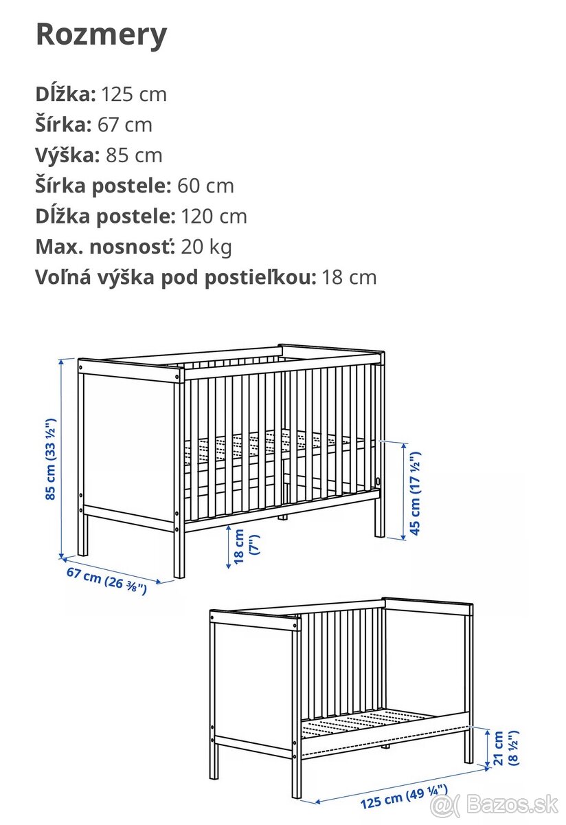 Detské postieľka Ikea Sundvik - 2